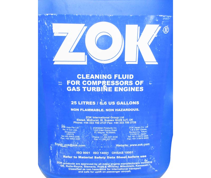 ZOK® MX MIL-PRF-85704C & MSSR 9914 Spec Concentrated Gas Turbine Compressor Cleaning Fluid - 6.6 Gallon (25 Liter) Pail