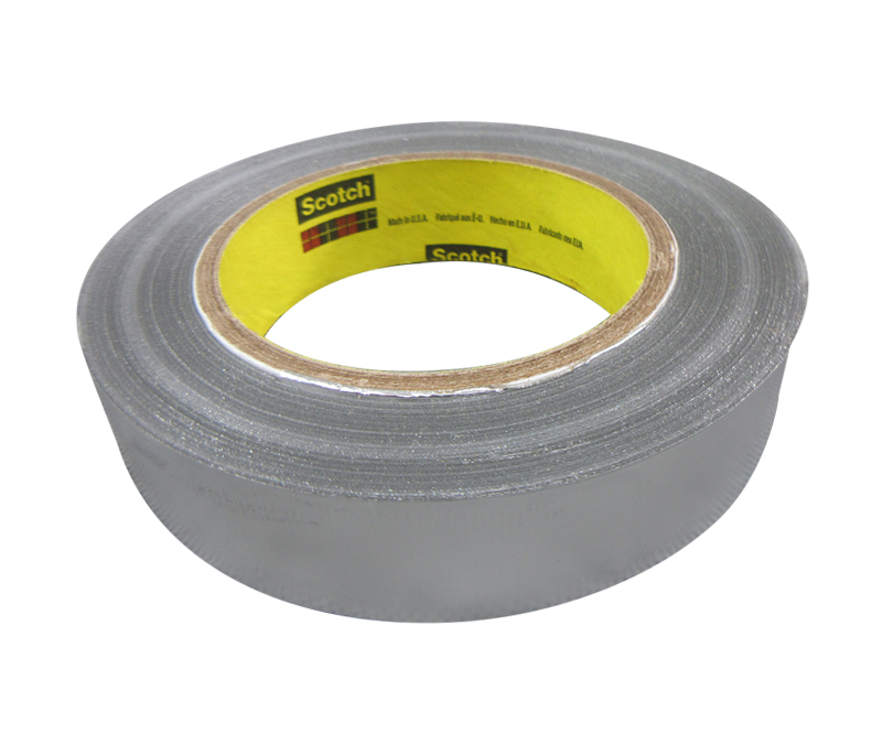 3M™ 021200-17294 Scotch® 363 Silver 7.3 Mil High-Temperature Aluminum Foil/Glass Cloth Tape - 1" x 36 Yard Roll