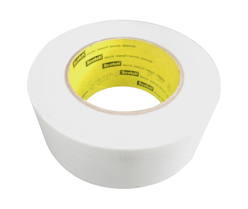 3M™ 021200-04275 Scotch® 361 White 6.4 Mil Glass Cloth Tape - 2" x 60 Yard Roll