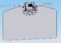 Rosen REMB-200-1 Embraer 145 Gray Replacement Sunvisor System Lens only with Standard Clamping Block