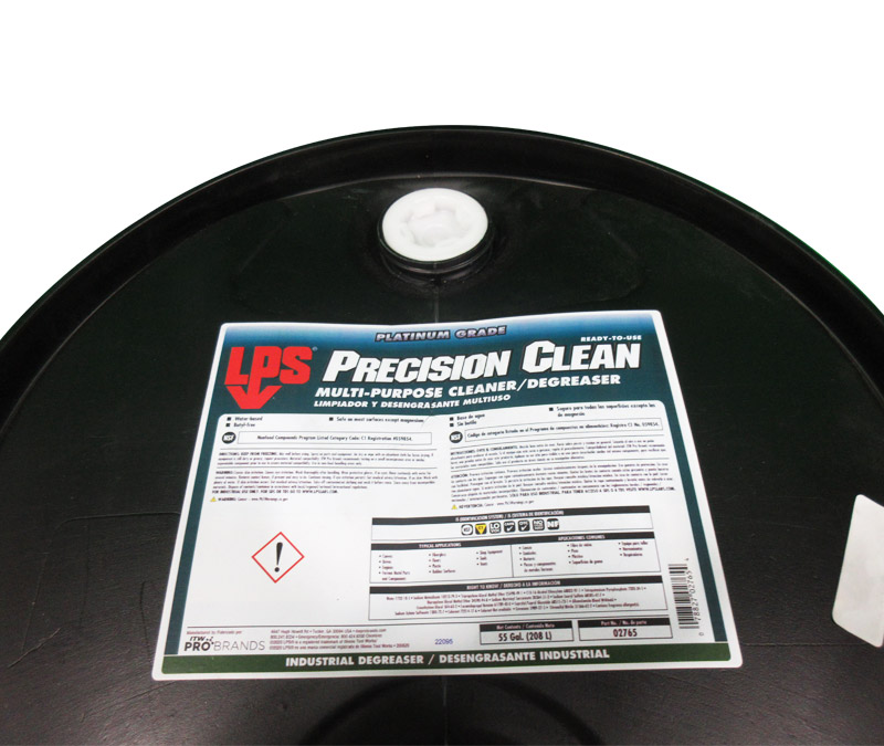 LPS® 02765 Precision Clean Green RTU Multi-Purpose Cleaner Degreaser - 55 Gallon Drum