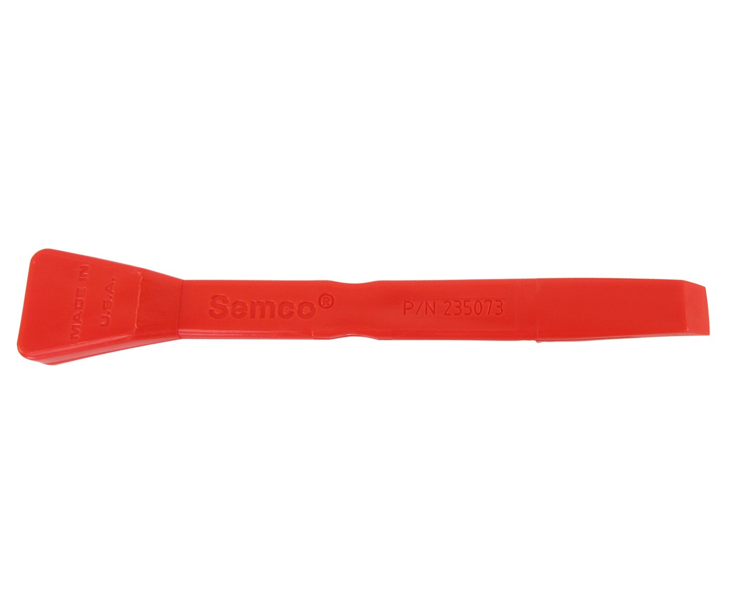 PPG® Semco® 235073 Red Ergonomic 6.60" Double Edge (0.50" & 1.20") Celcon Plastic Sealant Scraper