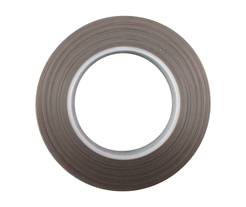 3M™ 021200-16158 Brown 5453 PTFE 8.3 Mil Glass Cloth Tape - 1/2" x 36 Yard Roll