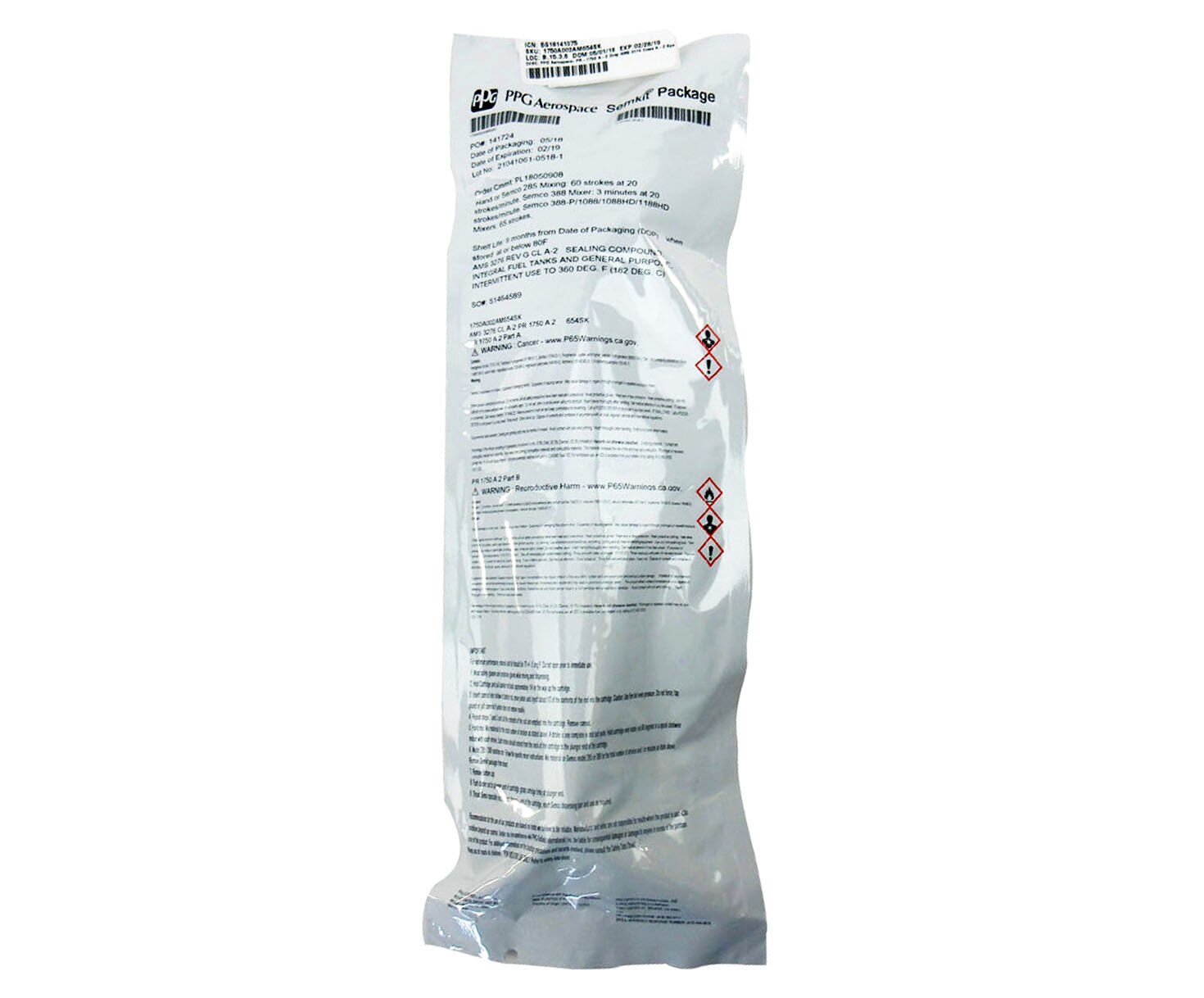 PPG® PR-1750 A-2 AMS-3276E Class A-2 Spec Fuel Tank Sealant - 6 oz (654) Semkit