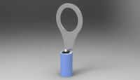 TE Connectivity 320575 Ring Tongue Terminal - AWG 16-14 - Insulation Max 3.81mm - Stud M8 - 25/Pack