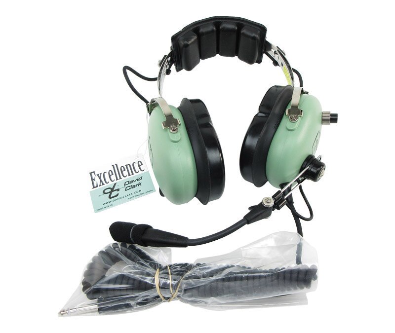 David Clark 40524G-02 Model H3432 Over-the-Head 6' Coil Cord 1/4" Stereo Plug 2-Way Passive Radio Headset