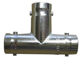 TE Connectivity 221988-1 Brass/Silver Jack (Female) - Jack (Female) -Jack (Female) BNC Tee Adapter