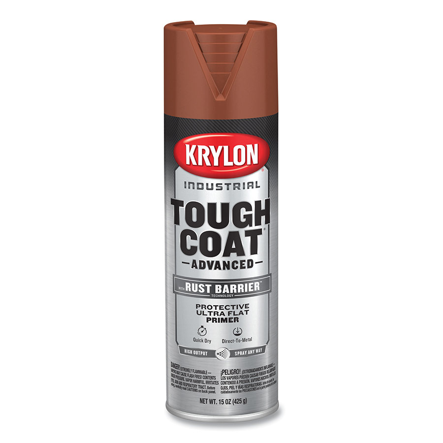 KRYLON® Industrial 6990 TOUGH COAT® ADVANCED Red Oxide Spray Primer - 340 Gram (12 oz) Aerosol Can