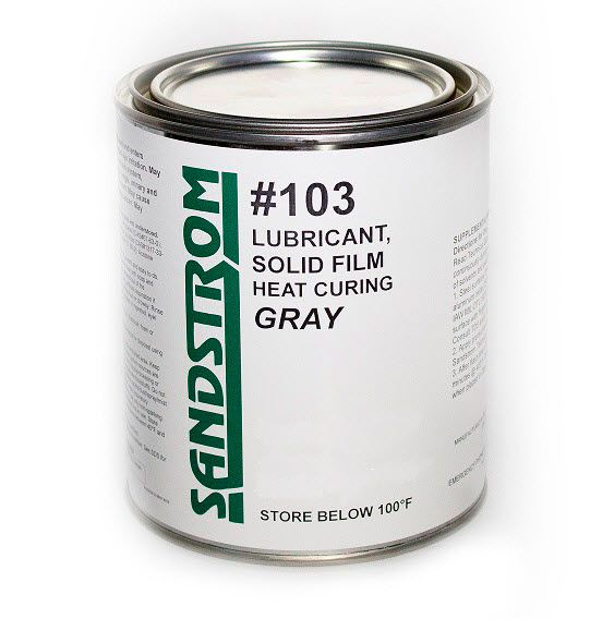 Sandstrom #103 Concentrated Flat Dark Gray Heat Cure Solid Film Lubricant Reduced for Spray Form - Gallon Can