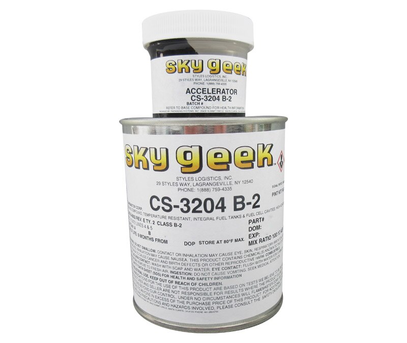 Flamemaster CS 3204 B-2 Gray AMS-S-8802 Type 2 Spec Integral Fuel Tank Sealant - Pint (12 fl oz) Can Kit