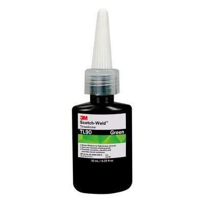 3M™ 048011-62615 Scotch-Weld™ TL90 Green Threadlocker - 10 mL (0.33 oz) Bottle