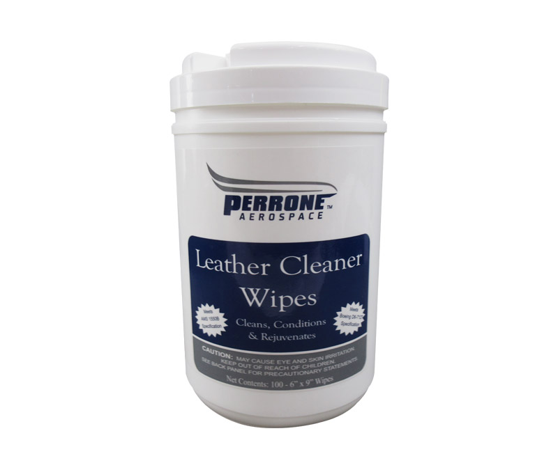 PERRONE™ SW-145 White 6" x 9" Leather Cleaner Wipes - 100 Wipe/Tub