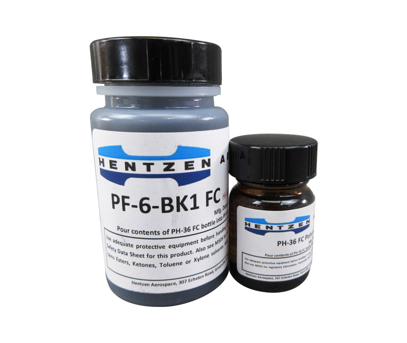Hentzen Aerospace PF-6-BK1/PH-36 Flat Black BAC-701 Polyurethane Topcoat Paint - 2 oz Touch-Up Kit