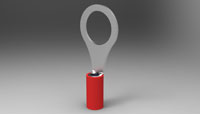 TE Connectivity 31897 Ring Tongue Terminal - AWG 22-16 - Insulation Max 3.56mm - Stud 3/8