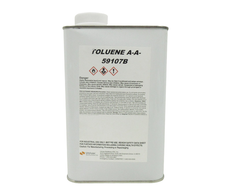 Federal Specification A-A-59107B Toluene - Quart Can