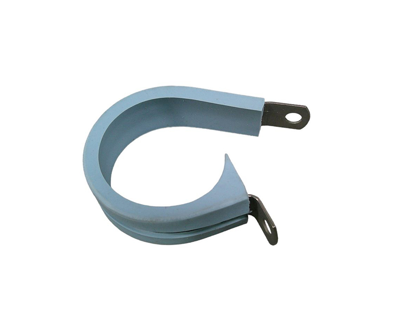 Military Specification M85052/3-24 Crescent Steel Blue Nitrile Rubber Clamp, Loop