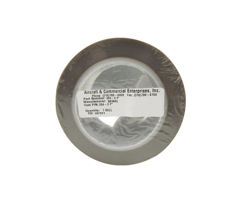 DeWAL® DW204-3HD Gray A-A-59474 Type I, Class 2 Spec Skived PTFE Teflon Tape - 2.00" x 36 Yard Roll