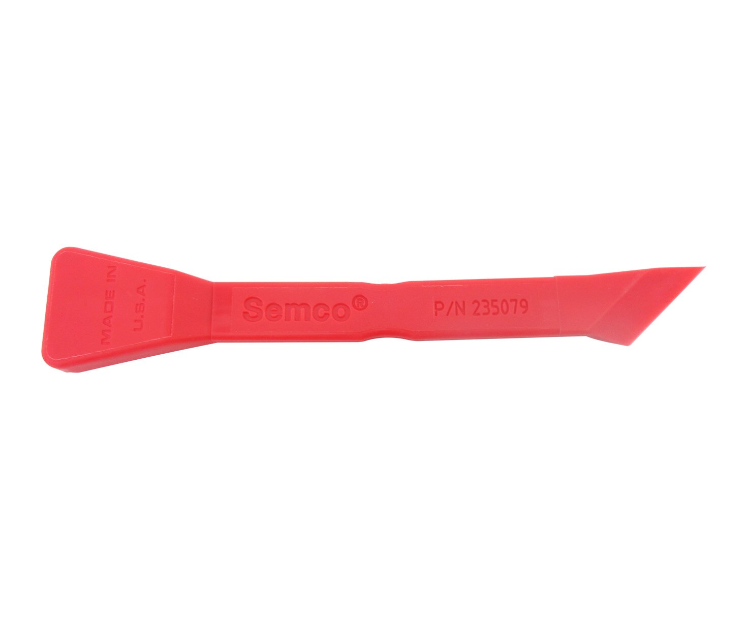 PPG® Semco® 235079 Ergonomic Red 6.9" Double Edge (1.20" & 0.80") Glass Filled Nylon Sealant Scraper
