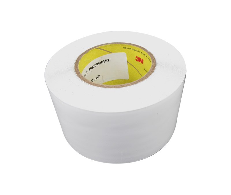 3M™ 8672 8 Mil Transparent Polyurethane Protective Tape - 3" x 36 Yard Roll