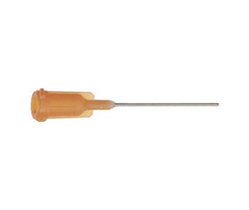 Henkel 98230 LOCTITE® Orange Stainless Steel 23 Gauge, 1" High-Precision Dispense Needle - Pack of 50