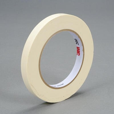 3M™ 048011-53470 Tartan™ 200 Tan Masking Tape - 36 mm x 55 m Roll - 24/Case