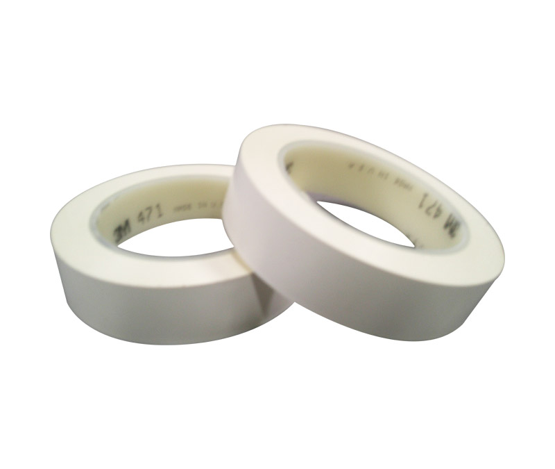 3M™ 021200-03136 White 471 Vinyl 5.2 Mil Tape - 1" x 36 Yard Roll