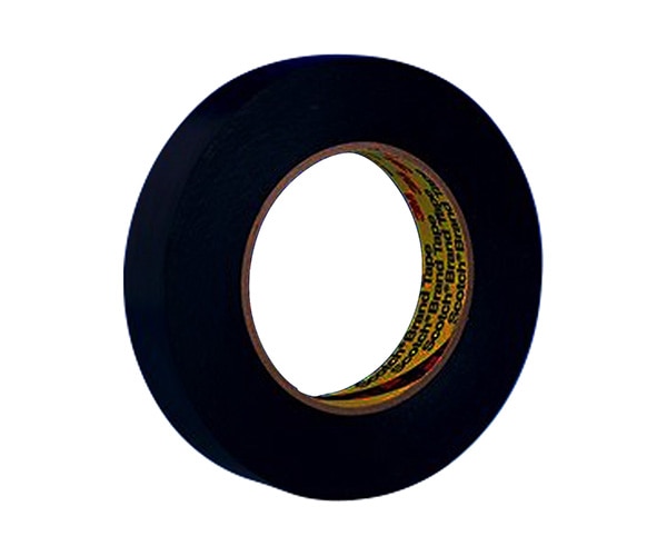 3M™ 021200-03149 Scotch® 472 Black 10.4 Mil Vinyl Tape - 1/2" x 36 Yard Roll - 72/Case