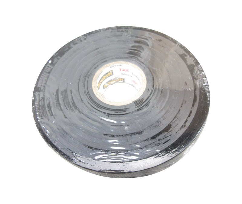 3M™ 054007-41717 Scotch® 130C Black 30 Mil Linerless Rubber Splicing Tape - 3/4" x 30' Roll