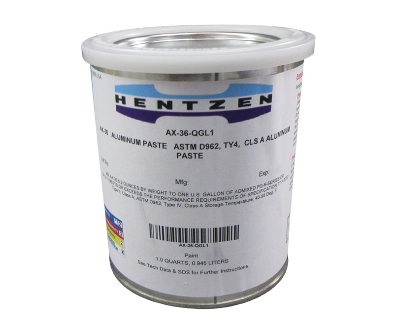 Hentzen Aerospace AX-36 Opaque ASTM D962 Type IV Class A Spec Aluminum Paste - Quart Can