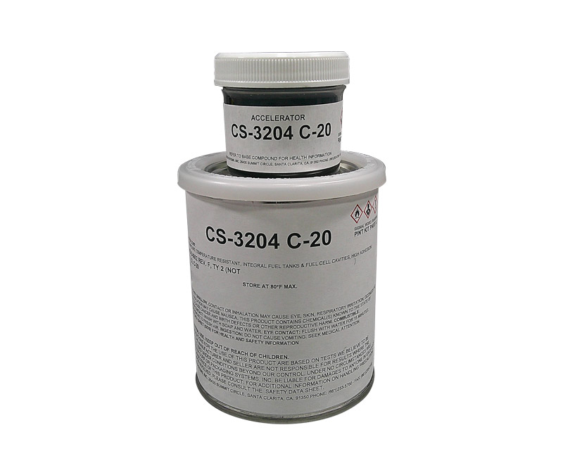 Flamemaster CS 3204 C-20 Gray AMS-S-8802E Type 2 (no QPL) Spec Integral Fuel Tank Sealant - Pint (12 fl oz) Can Kit