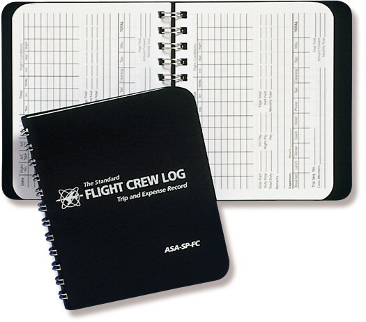 Aviation Supplies & Academics ASA-SP-FC Black The Standard™ Softcover Flight Crew Logbook