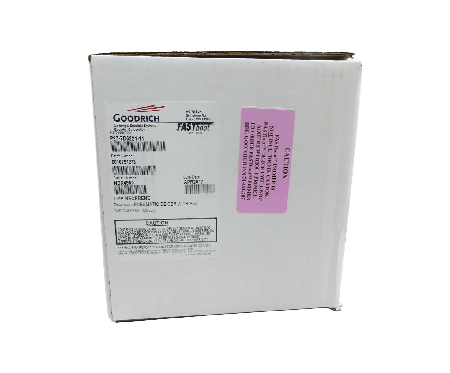 GOODRICH P27-7D5221-11 FASTboot® Pilatus PC-12/U-28A LH Outboard Wing De-Ice Boot