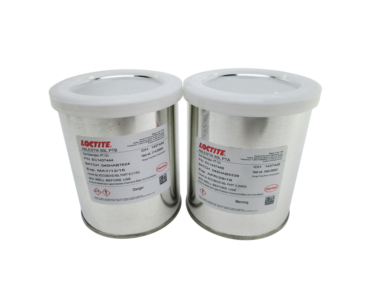 Henkel LOCTITE® ABLESTIK 60L Black Carbon Filled Epoxy Adhesive - 340 Gram (12oz) + 114 Gram (4oz) Kit