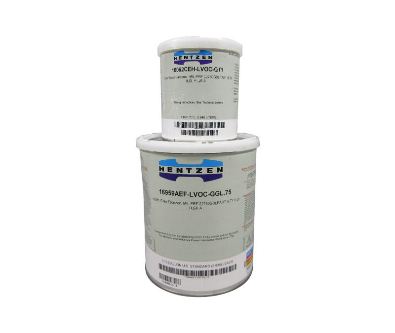 HENTZEN 16959AEF-LVOC Epox-Zen™ FS#16081 Gloss Gray MIL-PRF-22750G TY II CL H GR A Spec Epoxy-Polyamide Top Coat - 1.25 Gallon Kit