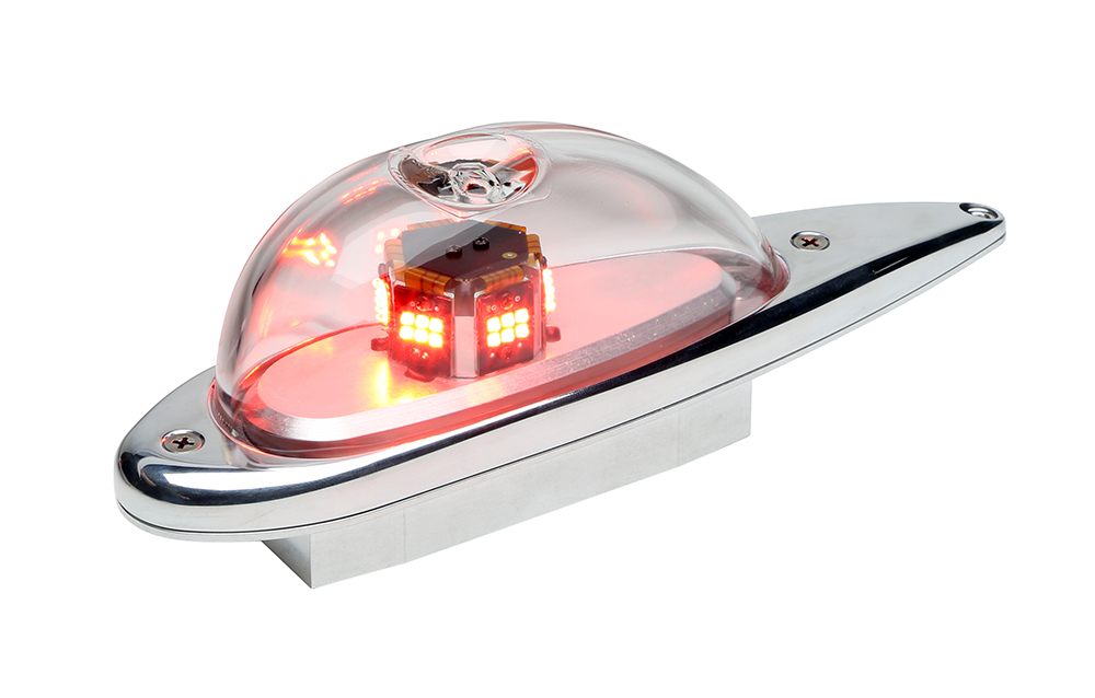 WHELEN® 01-0790724-18 Model 9072418 Red Upper 8-Hole Mount LED Anti-Collision Light with Cable Pigtail