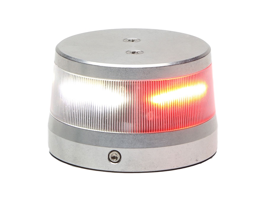 WHELEN® 01-0772010-30 Model OR36S2N Orion™ 360 Red/White Split 28-Volt 2.6" Base Upper Mount LED Anti-Collision Light Assembly