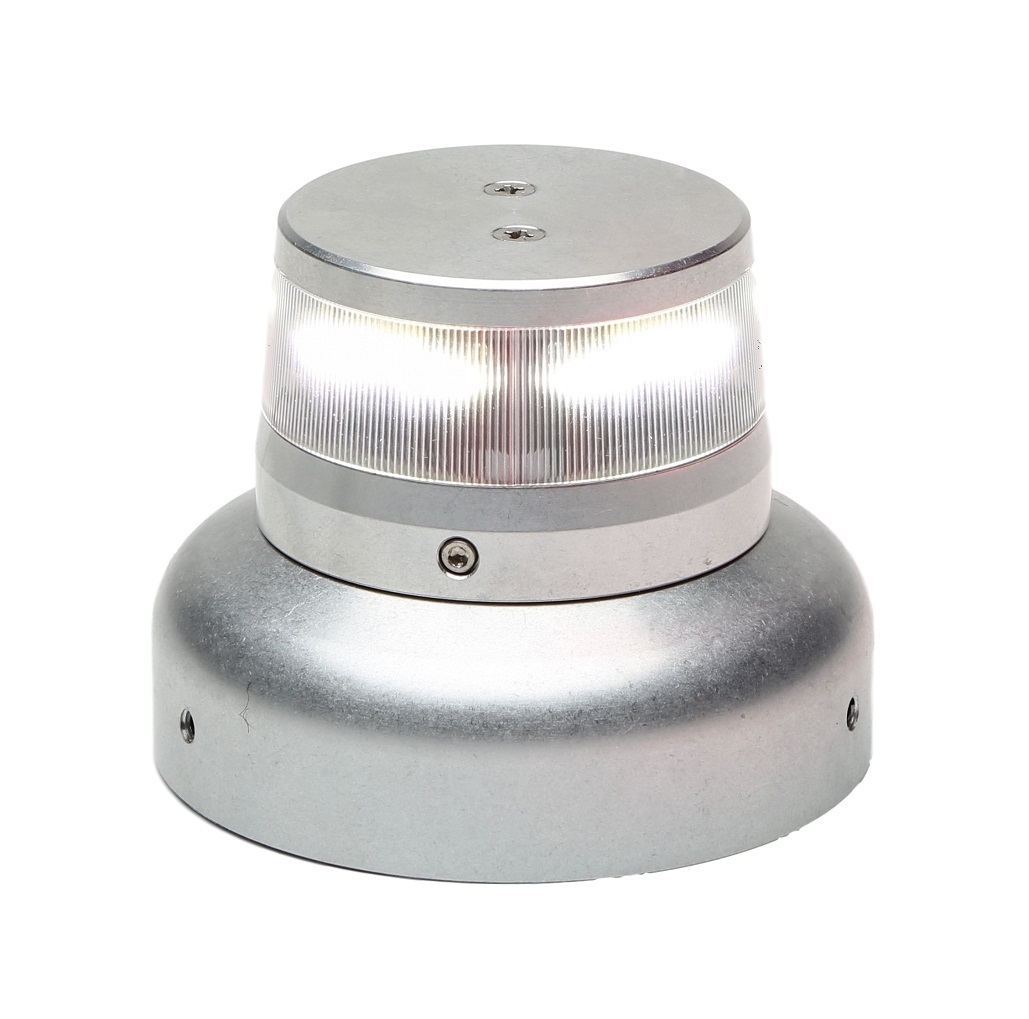 WHELEN® 01-0772010-23 Model OR36W2WL Orion™ 360 White 28-Volt 3.75" Base Lower Mount LED Anti-Collision Light Assembly