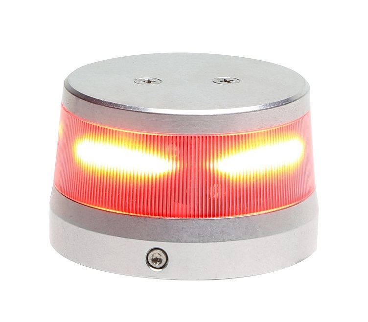 WHELEN® 01-0772010-13 Model OR36R2WL Orion™ 360 Red 28-Volt 3.75" Base Lower Mount LED Anti-Collision Light Assembly