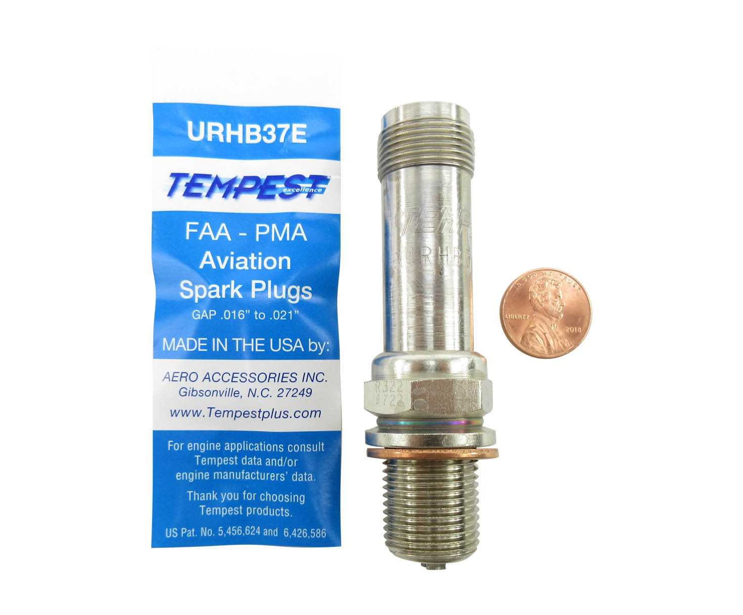 TEMPEST® URHB37E Massive Electrode Aircraft Engine Spark Plug