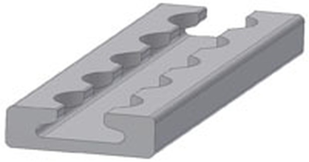 McFarlane® 6656-144 Anodized 7075-T6511 1.35" w x 0.37 H x 144" L Brownline Style Seat Rail