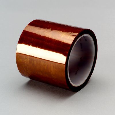 3M™ 021200-16175 Amber 5413 Polyimide 2.7 Mil Film Tape - 2" x 36 Yard Roll