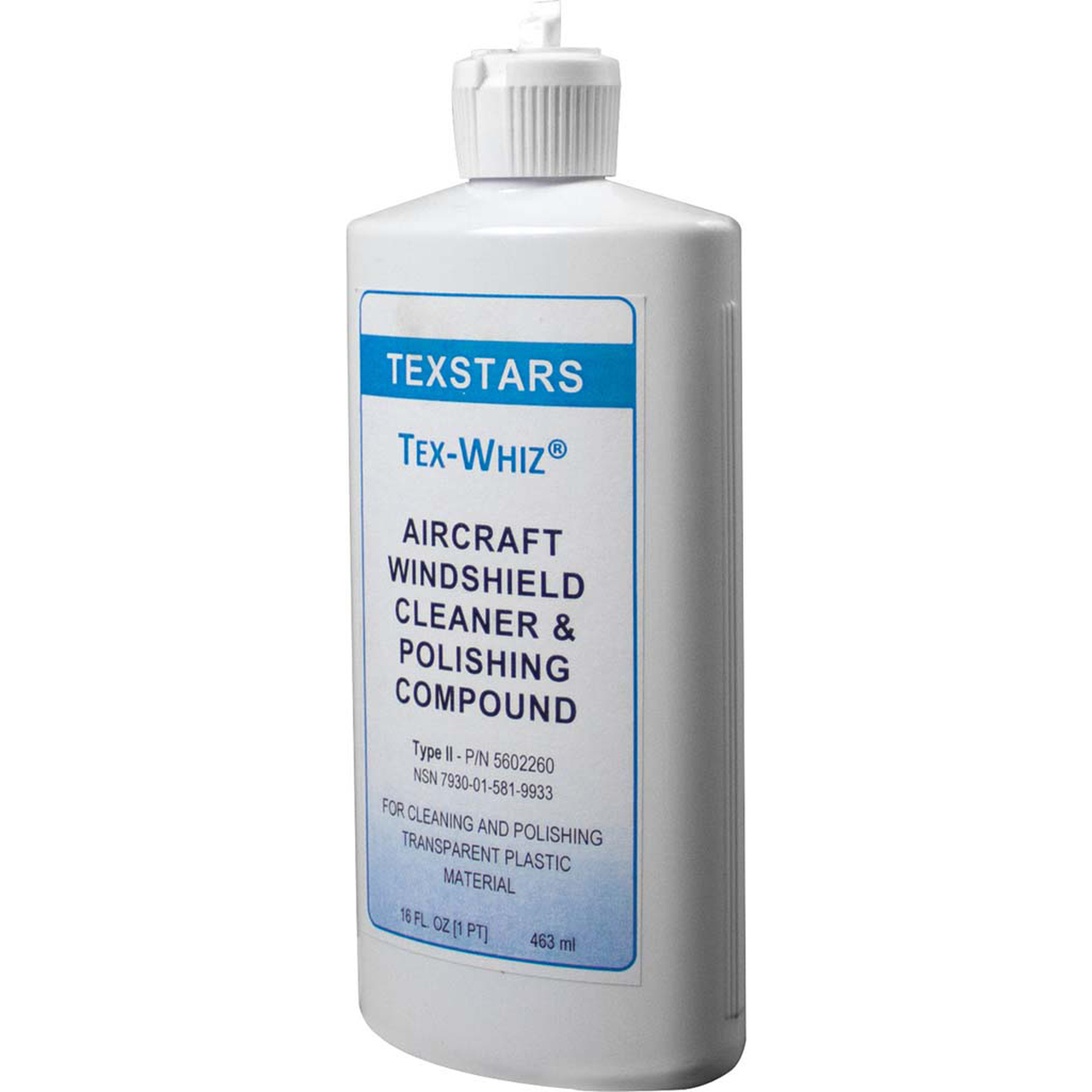 PPG® Tex-Whiz® P-P-560B Type 1 Aircraft Windshield Cleaner & Polishing Compound - 16 oz Bottle