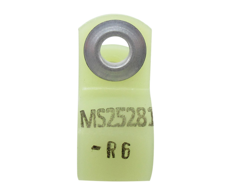 Military Standard MS25281R6 Light Green Plastic Clamp, Loop