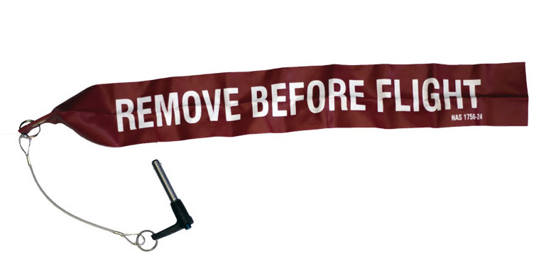 AERO Specialties 2013457 Embraer ERJ170 Main Landing Gear Downlock Pin with Remove Before Flight Streamer