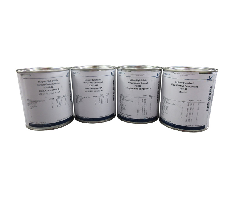 AkzoNobel Eclipse® ECL-G-387/PC-233/TR-109 Red BAC101 BMS10-60/BMS10-72 Spec Low VOC Polyurethane Topcoat - 4-Quart Kit
