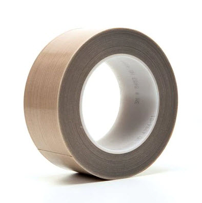 3M™ 021200-16161 Brown 5453 PTFE 8.3 Mil Glass Cloth Tape - 1-1/2" x 36 Yard Roll