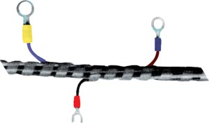 ICO-Rally SWP-3/4 Black 0.75" OD x 0.065" Wall Polyethylene Spiral Wrap Tubing