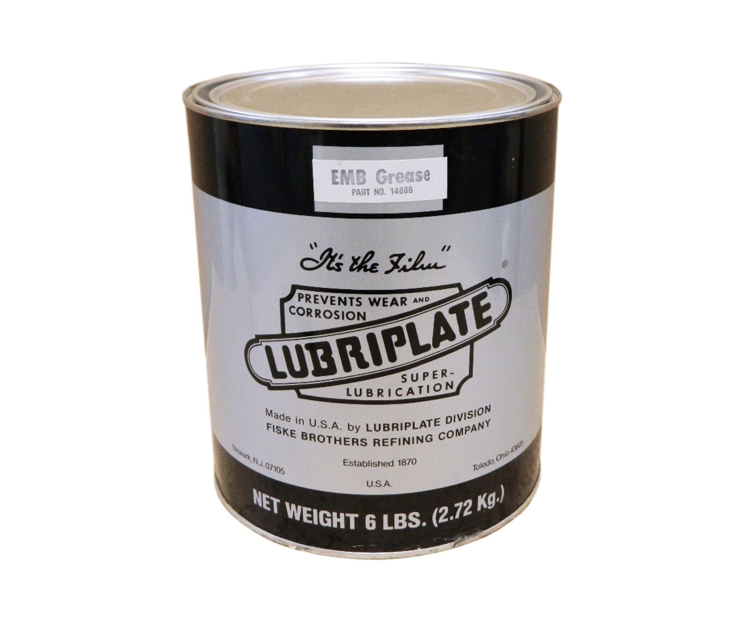 LUBRIPLATE® L0067-005 No. 630-AA White NLGI Grade 1 Multi-Purpose Lithium Grease - 2.72 Kg (6 lb) Tub