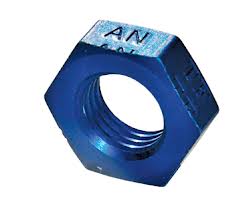 Aeronautical Standard AN924-2D Aluminum Nut, Plain, Hexagon