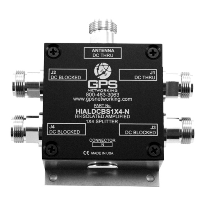 GPS Networking ALDCBS1X4 TNC-Type Connector Amplified GPS Splitter